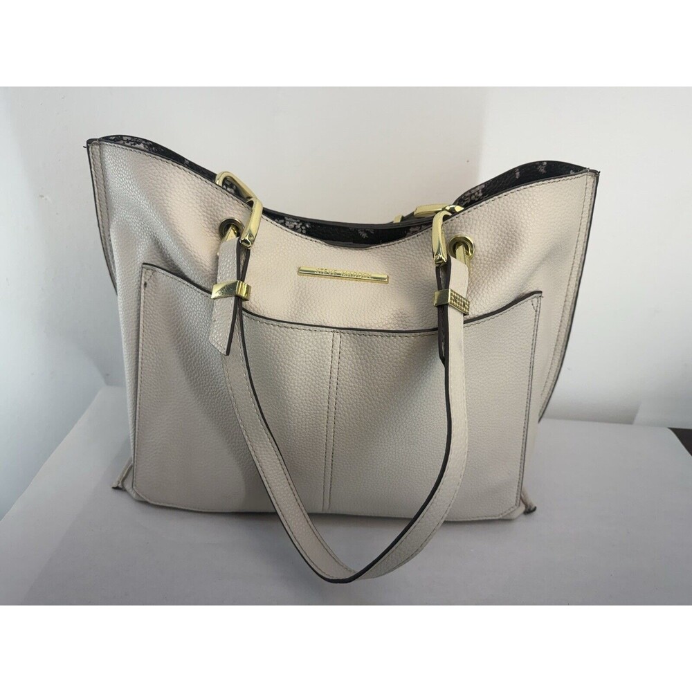 Steve Madden Bdonna Double Pocket Tote Bag Purse  + Floral Inner Bag READ